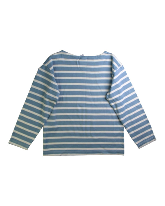 A Blue Long Sleeve T Shirts from Petit Bateau in size 6T for boy. (Back View)
