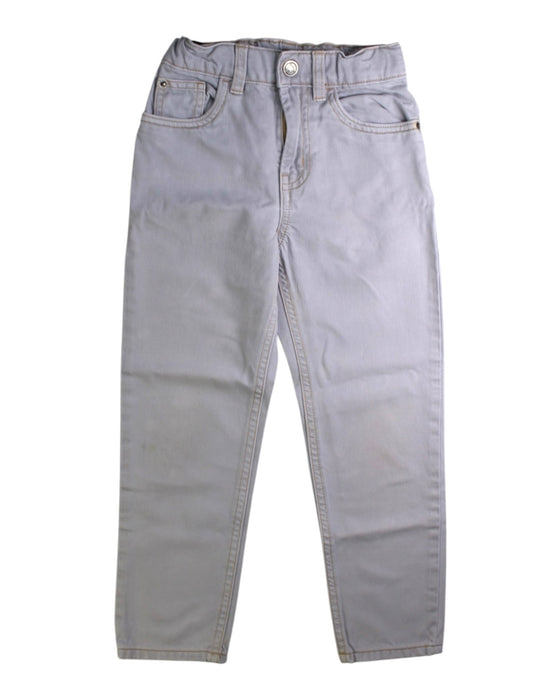 A Grey Jeans from Petit Bateau in size 6T for boy. (Front View)