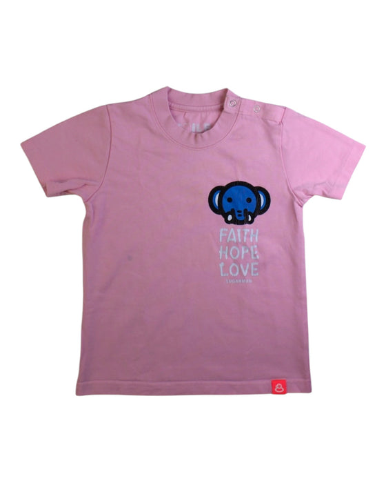 A Pink Short Sleeve T Shirts from Sugarman in size 5T for neutral. (Front View)