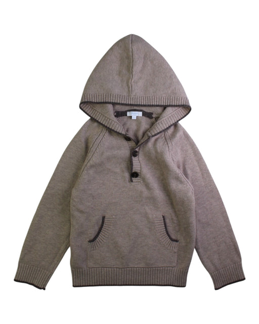 A Taupe Hooded Sweatshirts from Jacadi in size 4T for boy. (Front View)