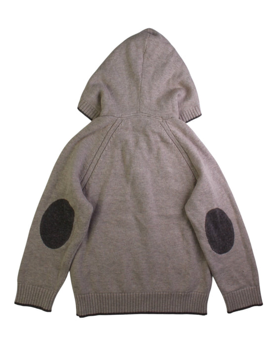 A Taupe Hooded Sweatshirts from Jacadi in size 4T for boy. (Back View)