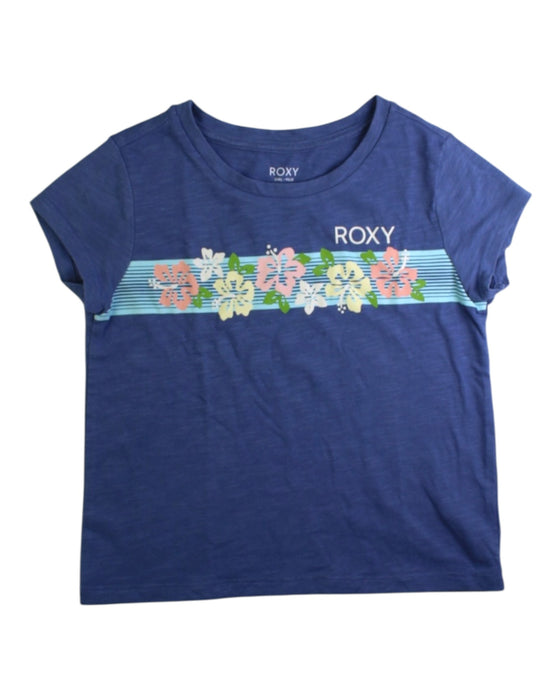 A Blue Short Sleeve T Shirts from Roxy in size 8Y for girl. (Front View)