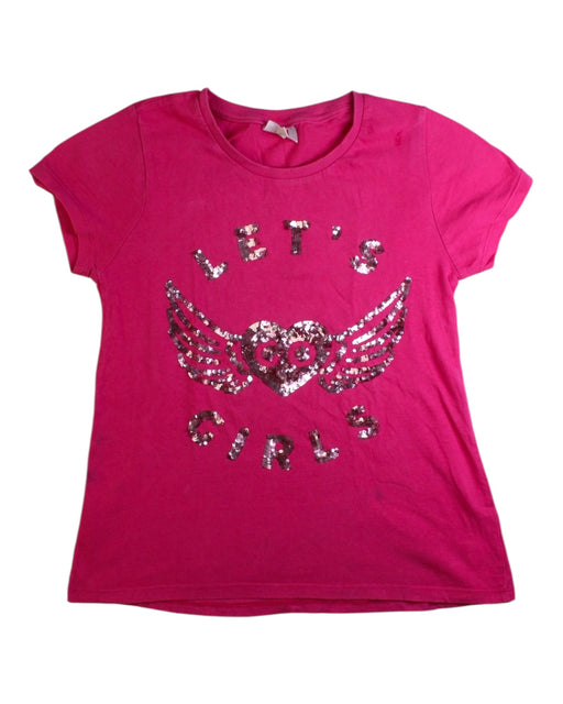 A Pink Short Sleeve T Shirts from Seed in size 8Y for girl. (Front View)