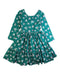 A Green Long Sleeve Dresses from Janie & Jack in size 7Y for girl. (Front View)