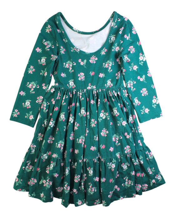 A Green Long Sleeve Dresses from Janie & Jack in size 7Y for girl. (Back View)