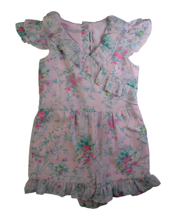 A Pink Sleeveless Rompers from Janie & Jack in size 8Y for girl. (Front View)
