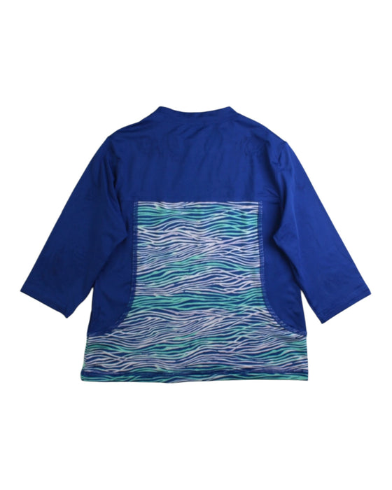 A Blue Rash Guards from Patagonia in size 7Y for boy. (Back View)
