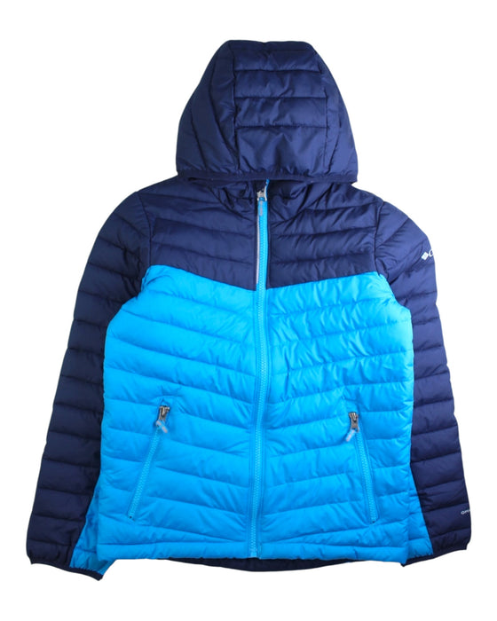 A Blue Puffer/Quilted Jackets from Columbia in size 8Y for neutral. (Front View)