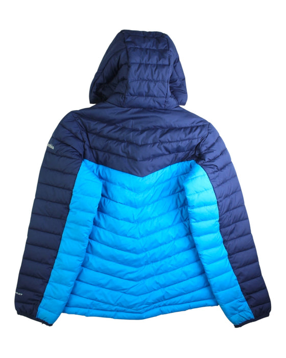 A Blue Puffer/Quilted Jackets from Columbia in size 8Y for neutral. (Back View)