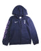 A Navy Zippered Sweatshirts from Nike in size 7Y for girl. (Front View)