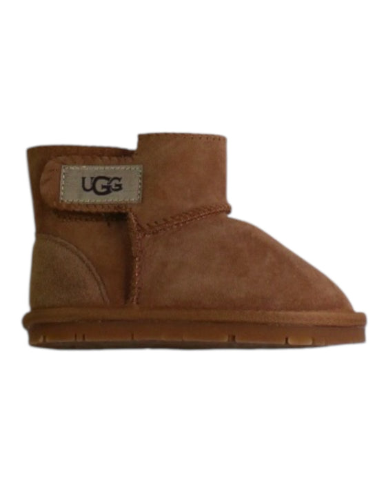 A Brown Booties from UGG in size 5T for girl. (Front View)