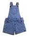 A Blue Overall Shorts from Seed in size 2T for neutral. (Front View)
