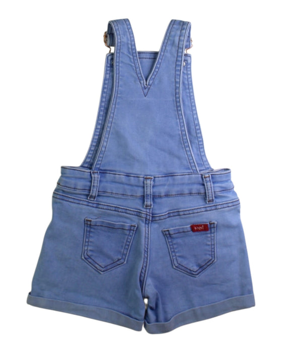 A Blue Overall Shorts from Seed in size 2T for neutral. (Back View)
