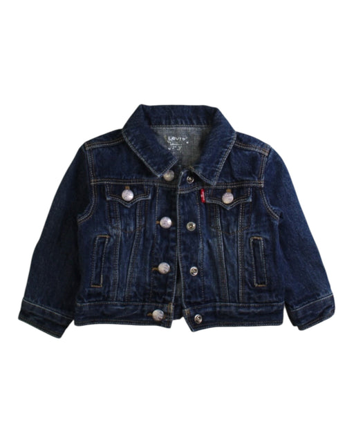 A Blue Lightweight Jackets from Levi's in size 6-12M for neutral. (Front View)