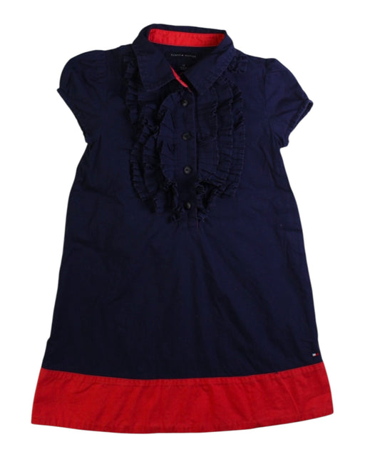 A Navy Short Sleeve Dresses from Tommy Hilfiger in size 3T for girl. (Front View)