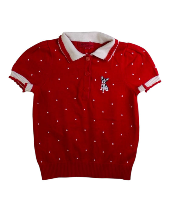 A Red Short Sleeve Polos from Nicholas & Bears in size 2T for girl. (Front View)