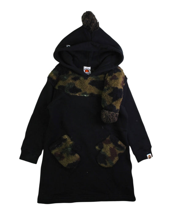 A Black Sweater Dresses from BAPE KIDS in size 4T for girl. (Front View)