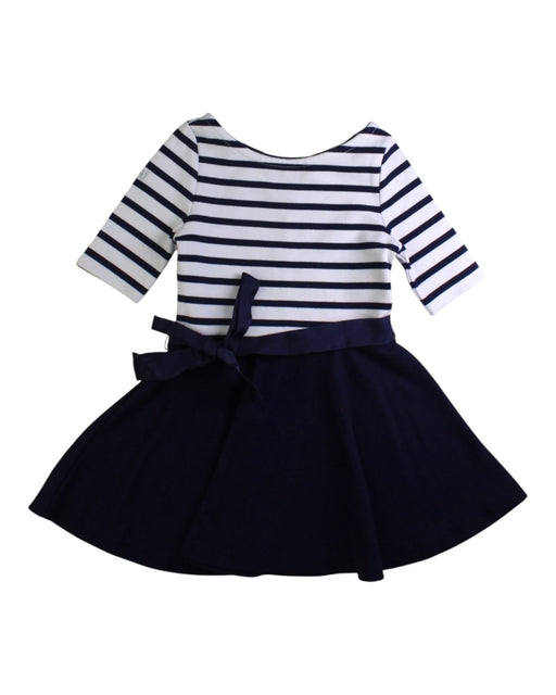 A Navy Long Sleeve Dresses from Polo Ralph Lauren in size 3T for girl. (Front View)