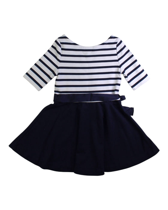 A Navy Long Sleeve Dresses from Polo Ralph Lauren in size 3T for girl. (Back View)