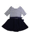 A Navy Long Sleeve Dresses from Polo Ralph Lauren in size 3T for girl. (Back View)
