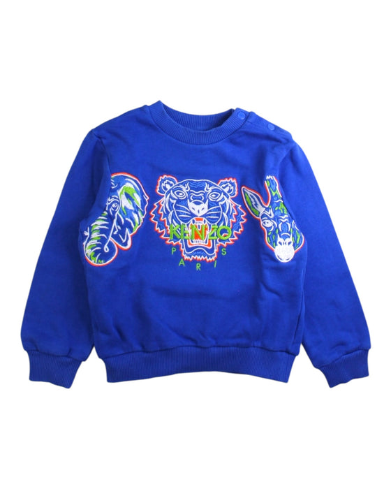A Blue Crewneck Sweatshirts from Kenzo in size 3T for boy. (Front View)