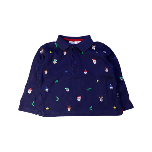 A Navy Short Sleeve Polos from Jojo Maman Bébé in size 2T for boy. (Front View)