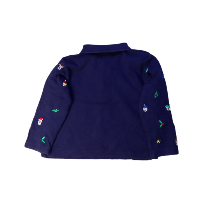 A Navy Short Sleeve Polos from Jojo Maman Bébé in size 2T for boy. (Back View)