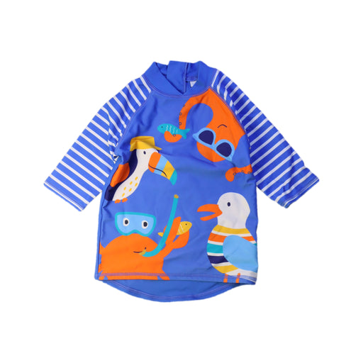 A Blue Rash Guards from Jojo Maman Bébé in size 12-18M for boy. (Front View)