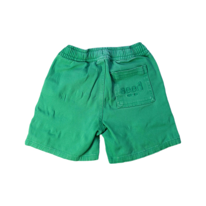 A Green Shorts from Seed in size 2T for boy. (Back View)