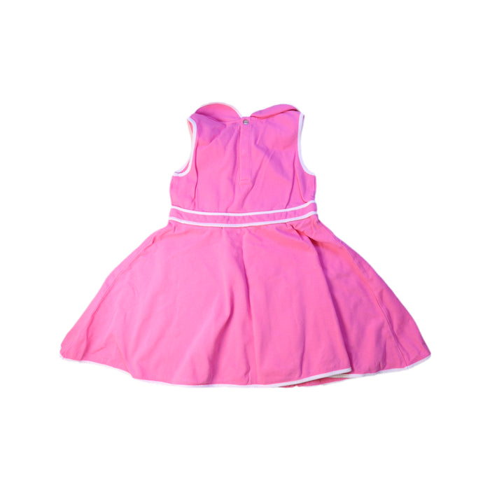 A Pink Sleeveless Dresses from Jacadi in size 3T for girl. (Back View)