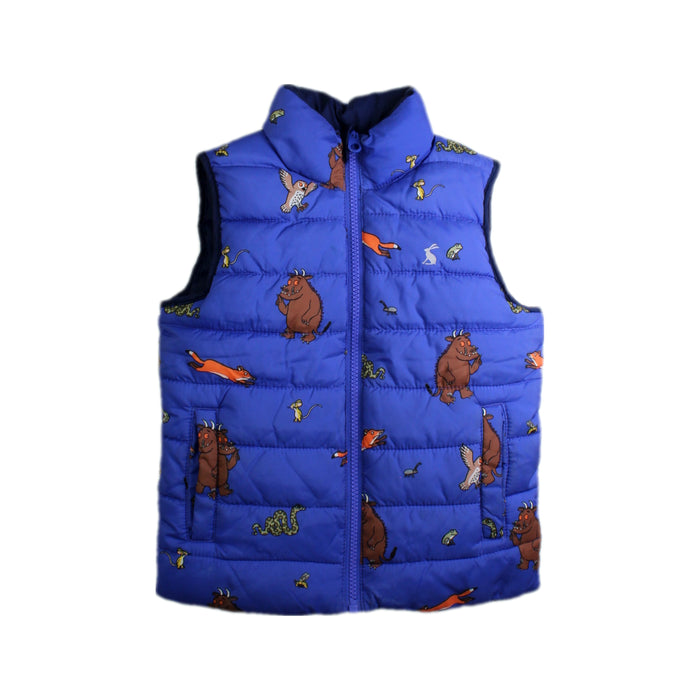 A Blue Outerwear Vests from Joules in size 4T for boy. (Front View)