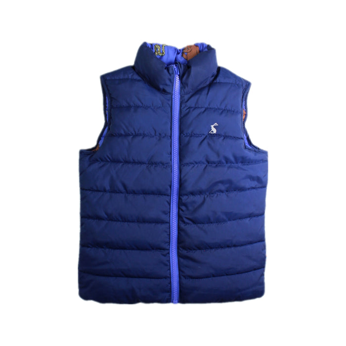 A Blue Outerwear Vests from Joules in size 4T for boy. (Back View)