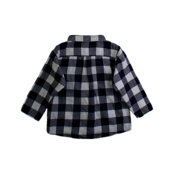A Blue Long Sleeve Shirts from Petit Bateau in size 12-18M for boy. (Back View)