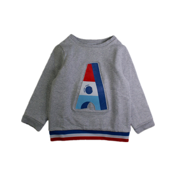 A Grey Crewneck Sweatshirts from Jacadi in size 4T for boy. (Front View)