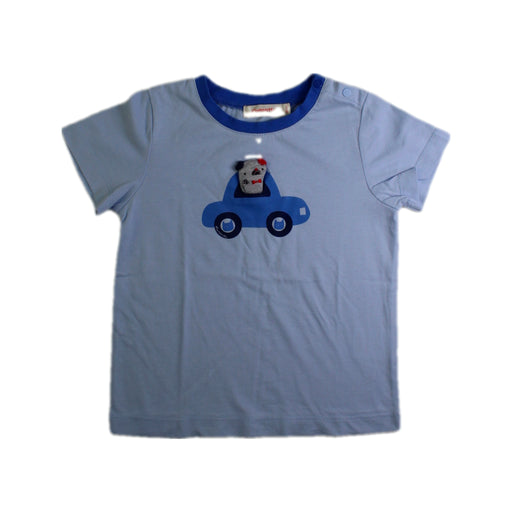 A Blue Short Sleeve T Shirts from Momonittu in size 2T for boy. (Front View)