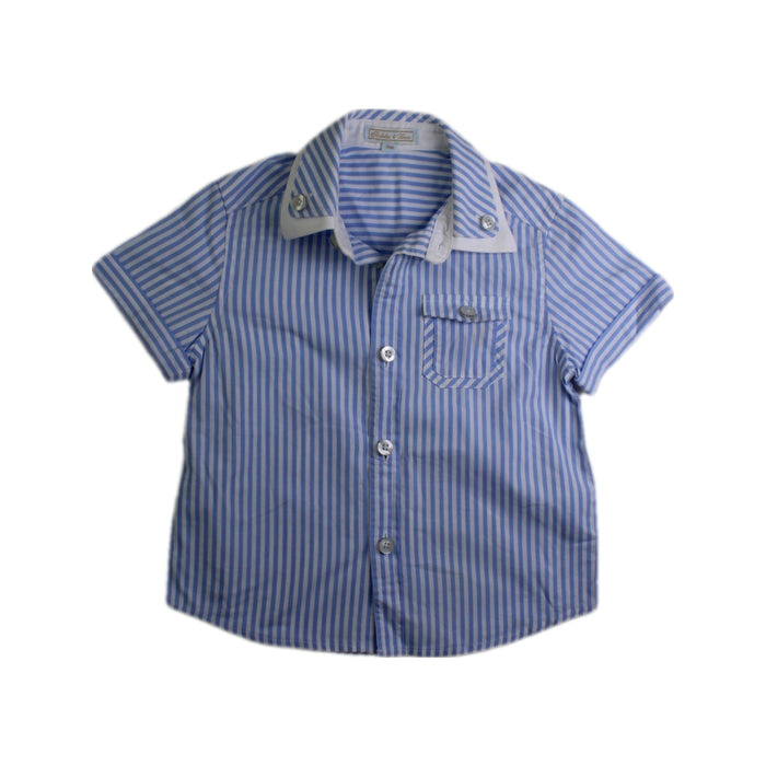 A Blue Short Sleeve Shirts from Nicholas & Bears in size 12-18M for boy. (Front View)