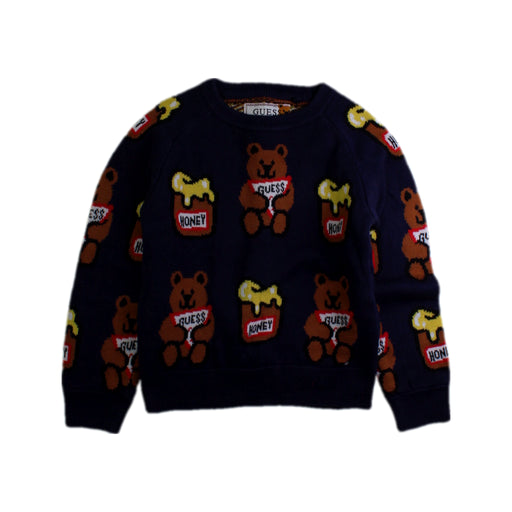 A Navy Crewneck Sweatshirts from Guess in size 3T for neutral. (Front View)