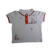 A White Short Sleeve Polos from Kingkow in size 18-24M for boy. (Front View)