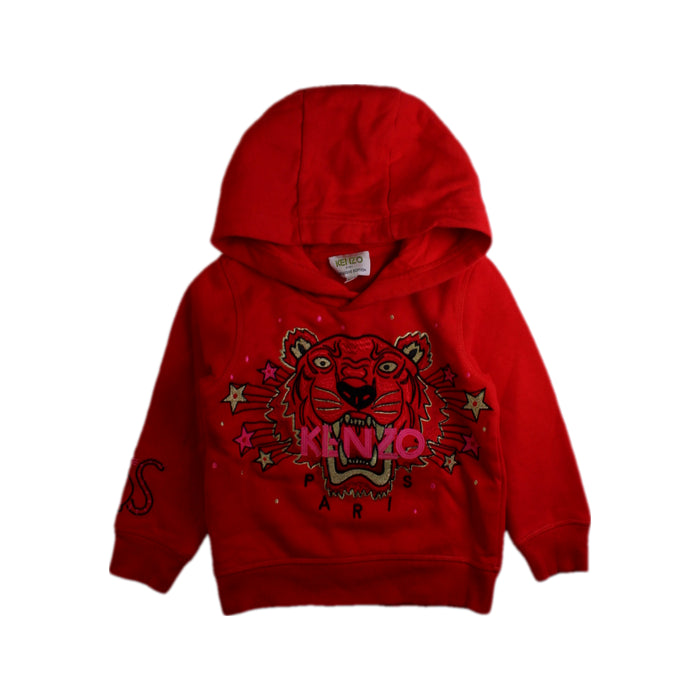 A Red Hooded Sweatshirts from Kenzo in size 3T for girl. (Front View)