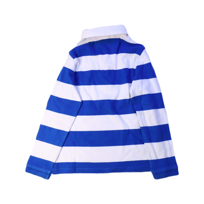 A Blue Long Sleeve Polos from Jacadi in size 4T for boy. (Back View)