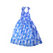 A Blue Sleeveless Dresses from Petit Bateau in size 6T for girl. (Front View)