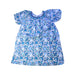 A Blue Short Sleeve Dresses from Jacadi in size 6T for girl. (Front View)