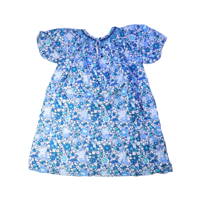 A Blue Short Sleeve Dresses from Jacadi in size 6T for girl. (Back View)