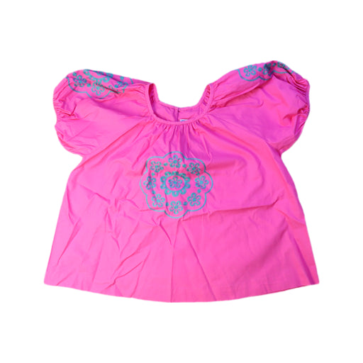 A Pink Short Sleeve Tops from Jacadi in size 6T for girl. (Front View)