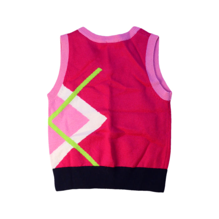 A Pink Sweater Vests from Jacadi in size 8Y for girl. (Back View)