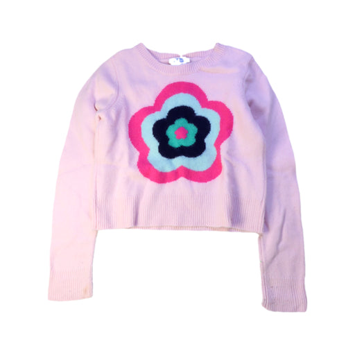 A Pink Knit Sweaters from Jacadi in size 8Y for girl. (Front View)