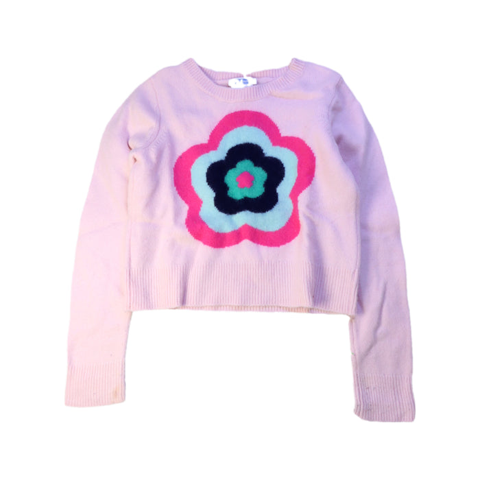 A Pink Knit Sweaters from Jacadi in size 8Y for girl. (Front View)