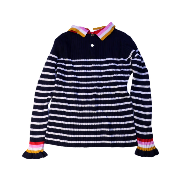 A Navy Long Sleeve Tops from Jacadi in size 8Y for girl. (Back View)
