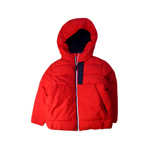 A Red Puffer/Quilted Coats & Outerwear from Jacadi in size 4T for girl. (Front View)