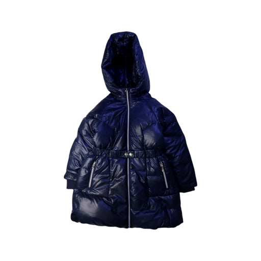 A Navy Puffer/Quilted Coats & Outerwear from Jacadi in size 6T for girl. (Front View)